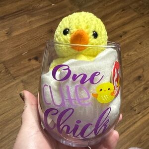 Ty eggbert in cute plastic Glass